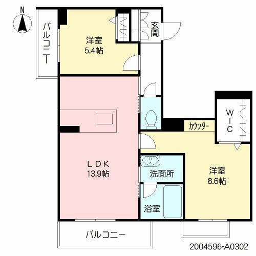 シャーメゾン日向の間取り