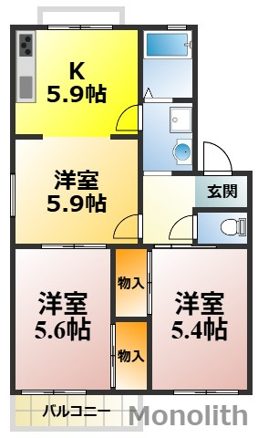 パークサイド木下の間取り