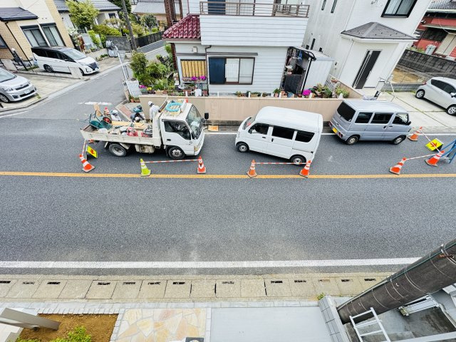 三郷市早稲田３丁目新築戸建【丹後小学校：6分】の展望|バルコニーより道路側眺望