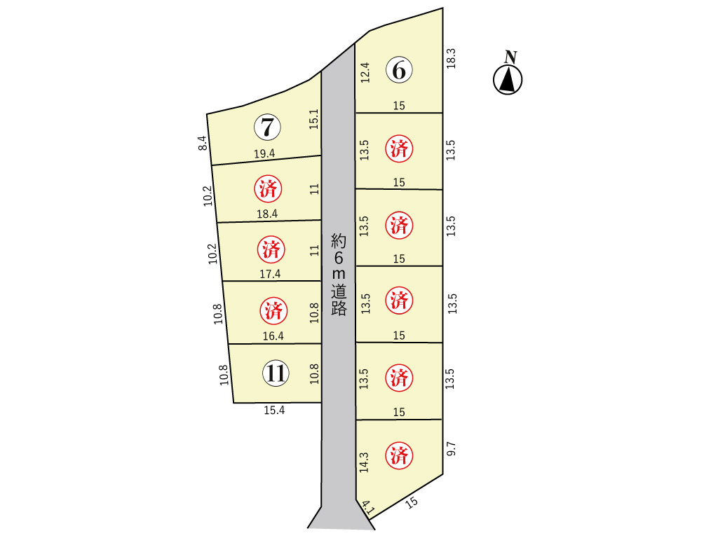 鈴鹿市末広北1丁目《全11区画》