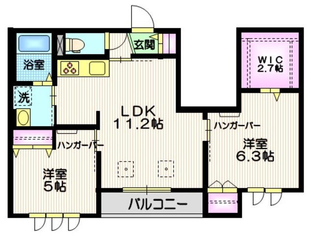 シェル　ドゥ　メゾン　Ⅲの間取り|★開放感のあるお部屋★