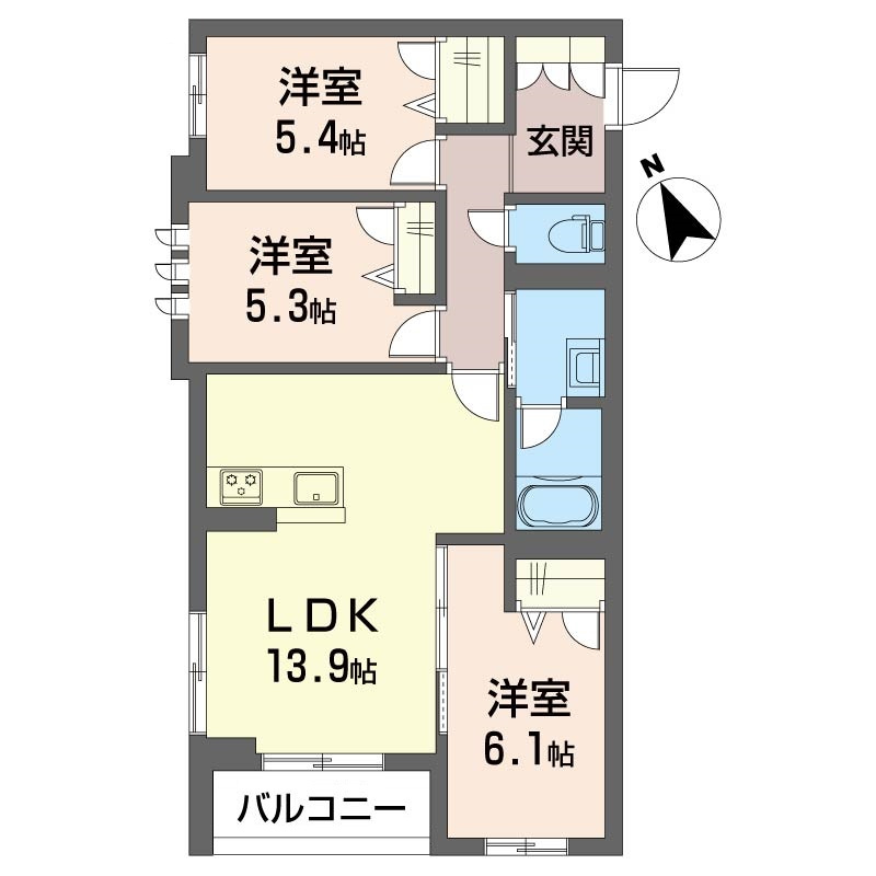 エムメゾンの間取り