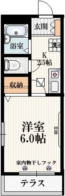 ウィステリアの間取り|★人気のバストイレ別／角部屋２面採光のお部屋★