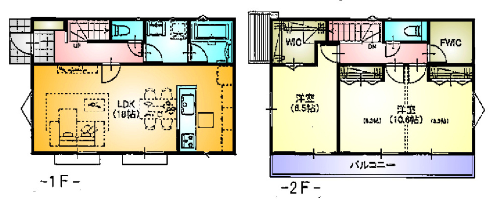 三鷹市新川２丁目 京王井の頭線 三鷹台駅 売地の土地図＋建物プラン例|1400万円(税込み) ８７.４８㎡