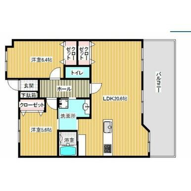 コアマンションフェスティオ久留米の間取り