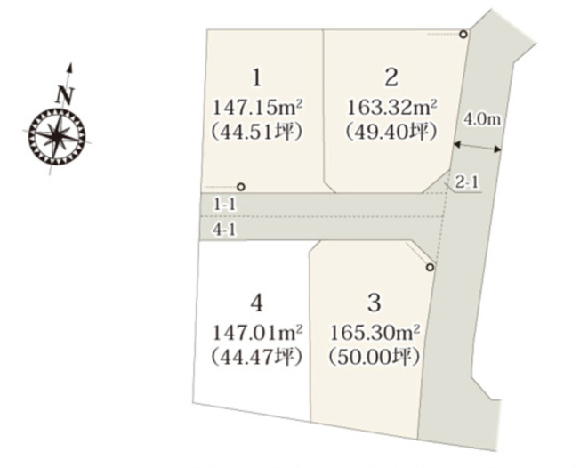 【区画図】 | 熊谷市上之第９期　ワイウッドコート　未入居戸建　全4棟　2号棟
