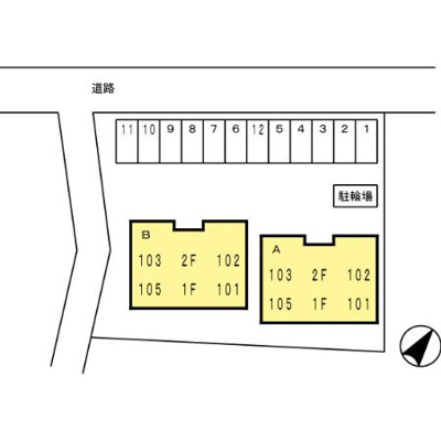 【区画図】 | ボヌール･ＳＮ　A・B棟・