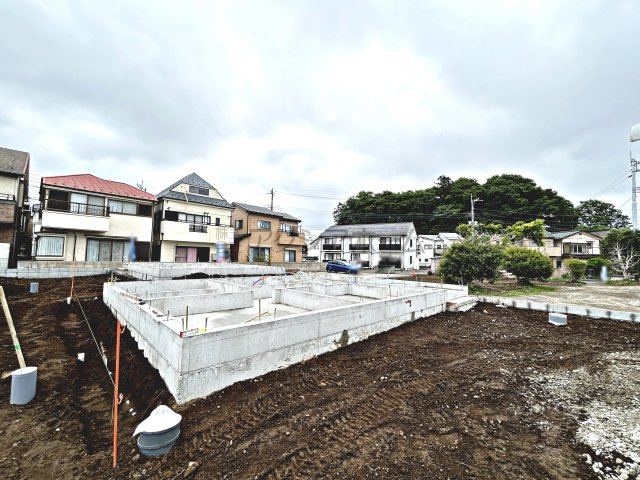 狭山市北入曽・全4棟　新築一戸建　1号棟　～広々49坪以上～の外観|【1号棟】建築中写真　2025年5月12日撮影