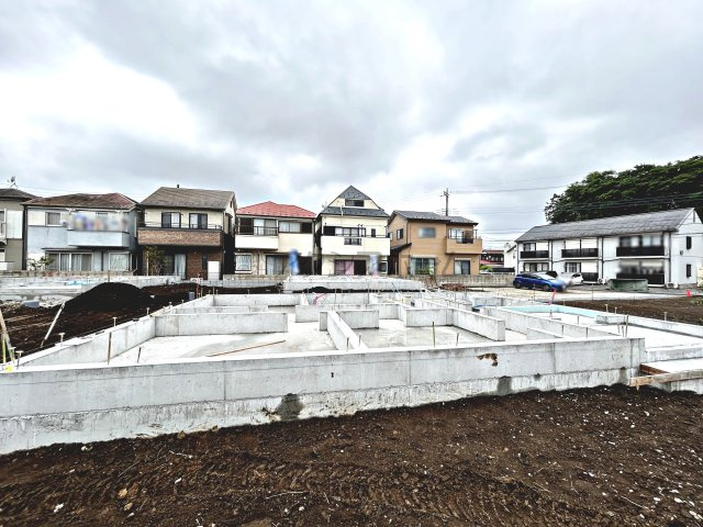 狭山市北入曽・全4棟　新築一戸建　1号棟　～広々49坪以上～の外観|建築中写真　2025年5月12日撮影