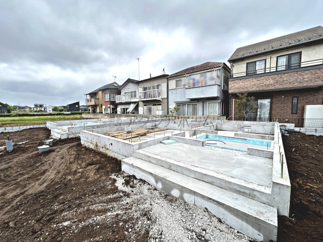 狭山市北入曽・全4棟　新築一戸建　3号棟　～広々49坪以上～の外観|建築中写真　2025年5月12日撮影