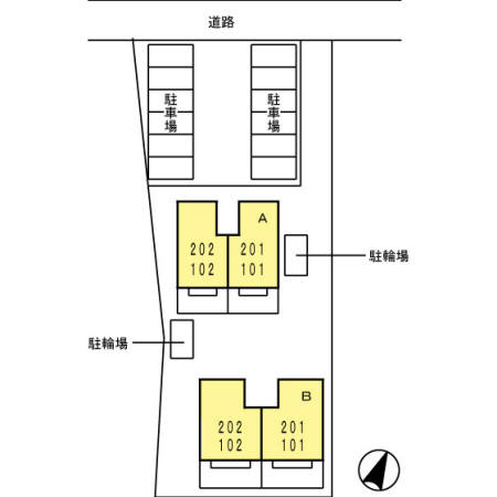 カーサ梨野　Aの区画図