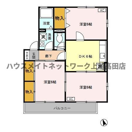 セジュールかきざき Ｂの間取り|間取図