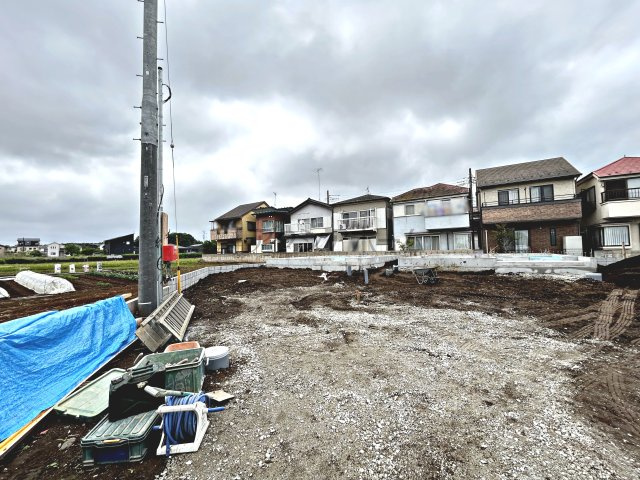 狭山市北入曽・全4棟　新築一戸建　4号棟　～広々49坪以上～の外観|建築中写真　2025年5月12日撮影
