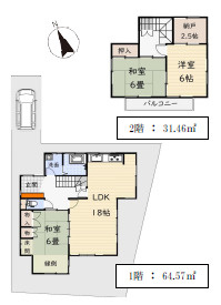厚木市長谷　中古戸建の間取り