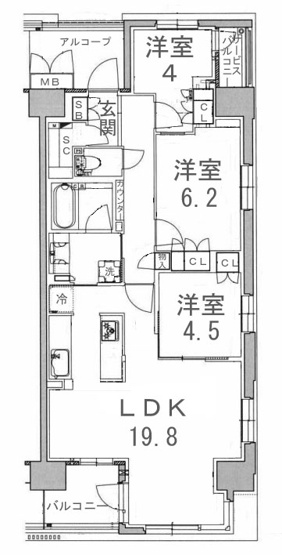 【間取り】 | プレミスト京都西院 | 専有面積79.35㎡