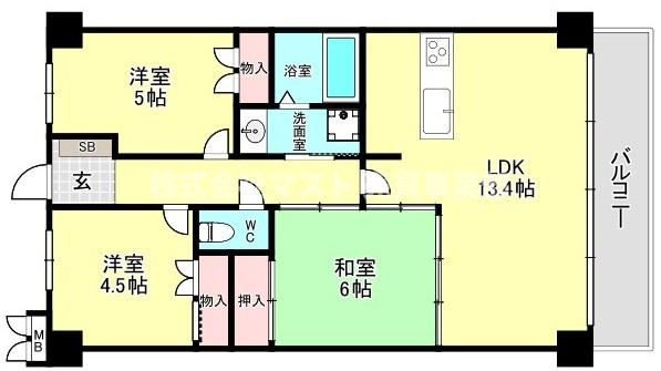 ディオフェルティ石切の間取り