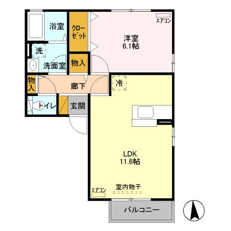 プラート Aの間取り