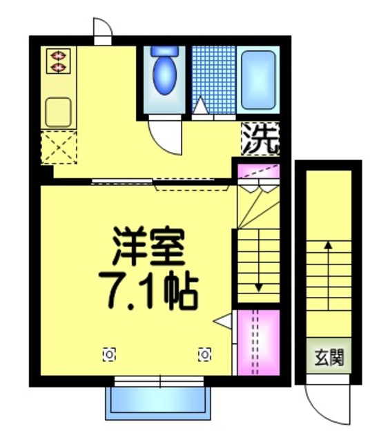 Ａ・ｐａｇｅ　ア・ページの間取り|★洋室７．１帖★