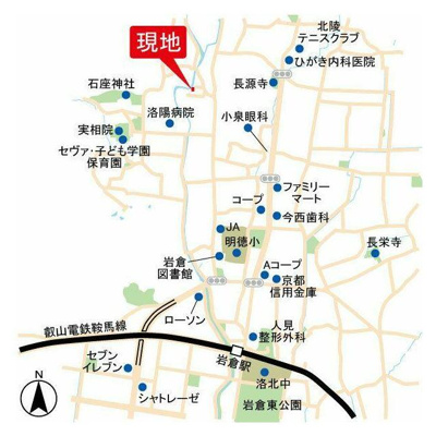 【地図】 | 岩倉中在地町　中古戸建【駐車4台可】