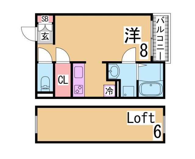神戸市長田区二番町４丁目のアパートの間取り
