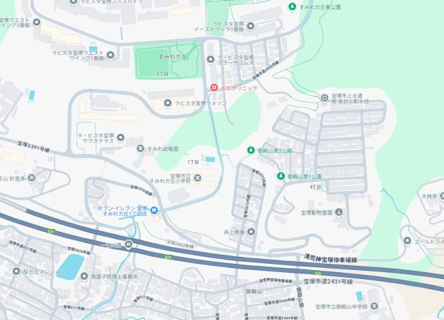 宝塚市御殿山　第1期　未入居の地図