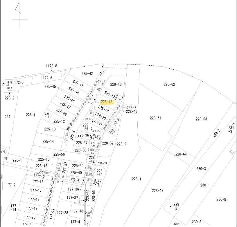 頸城区西福島売地の土地図