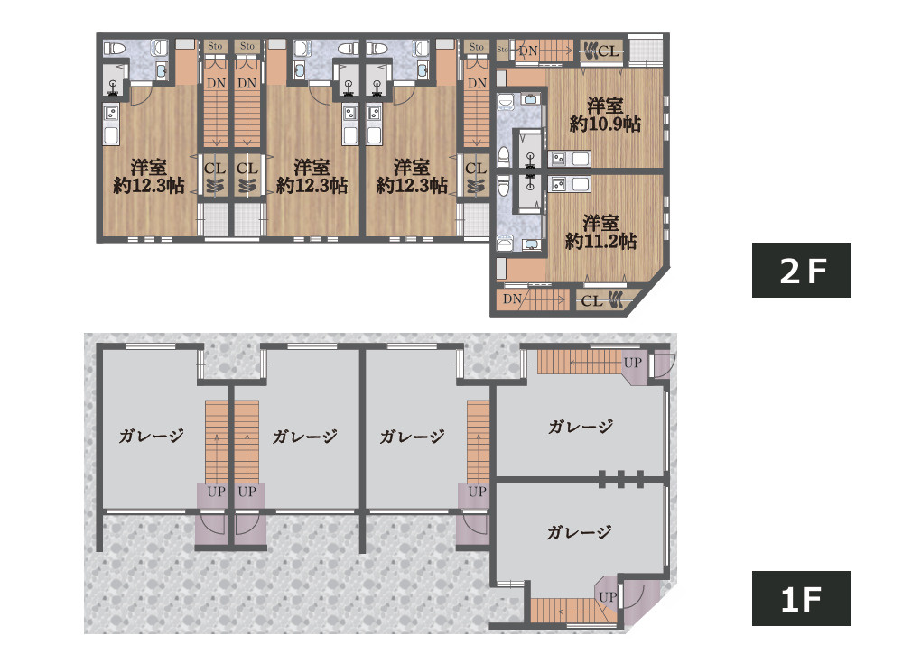 東大阪市大蓮南5丁目　新築ガレージハウスの間取り