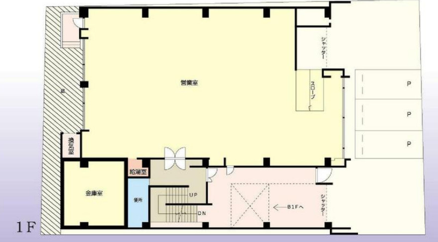 石川県金沢市東山3丁目　一棟売ビル　旧福井銀行の間取り
