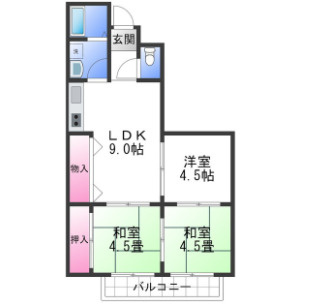 岸和田市堺町　一棟マンションの間取り