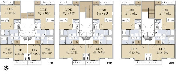 大阪市平野区加美南2丁目　一棟マンション　満室稼働中の間取り