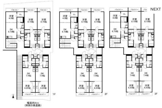 大阪市住之江区南加賀屋4丁目　一棟マンション　満室稼働中の間取り