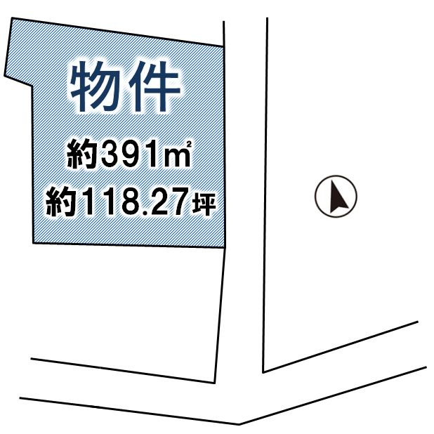 小山市神鳥谷の土地図|100坪オーバーの広々敷地！安心の更地渡しです♪