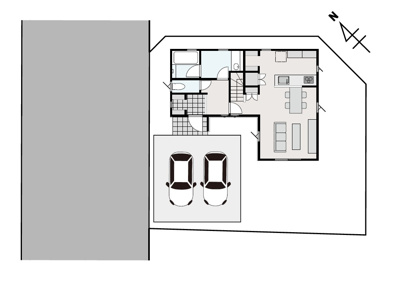 【区画図】 | 山形市銅町　☆全1棟☆ | 駐車2台可能＆そのほか、園芸などもできそうなスペースもございます！