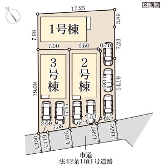 仲介手数料不要　リーブルガーデン東区御領第六【託麻西小・東部中】の区画図