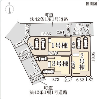 仲介手数料不要　リーブルガーデン菊陽町原水第三【菊陽中部小・菊陽中】の区画図