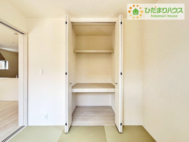 常陸太田市金砂郷第4　新築戸建の収納|"和室にもクローゼット完備！
お布団やお子様のおもちゃなどがスッキリ収納できますね(^^♪"