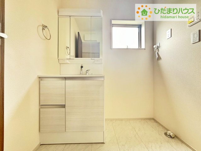常陸太田市金砂郷第4　新築戸建の独立洗面台|シンプルで使い勝手の良い独立洗面台！