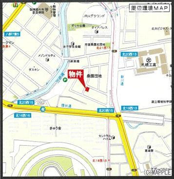 【新築戸建】札幌市中央区北20条西15丁目2棟の地図