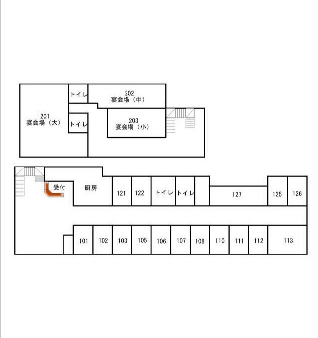 秦野市名古木の店舗事務所の間取り