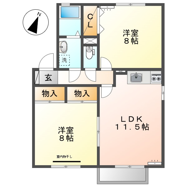 セジュールあいの間取り