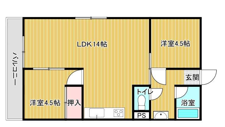 カルム魚住の間取り