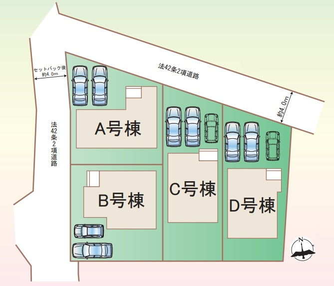 加古川市野口町古大内の区画図
