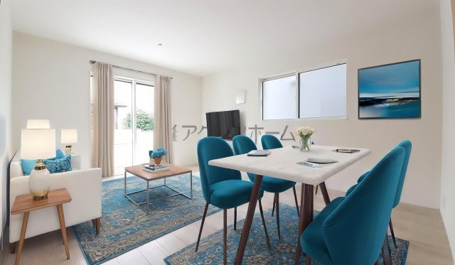 狭山市水野・全2棟　新築一戸建　2号棟　～駐車並列2台可～の内装|LDK15帖（家具はCG画像での表示になります）