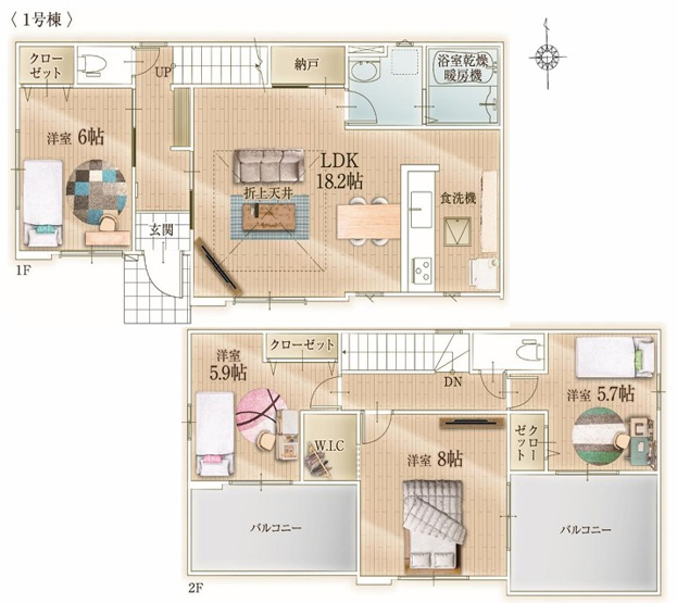 使いやすい４LDK！
LDKは嬉しい洋室付き♪