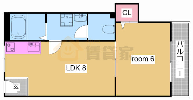 神戸市北区鈴蘭台西町１丁目の賃貸マンションの間取り