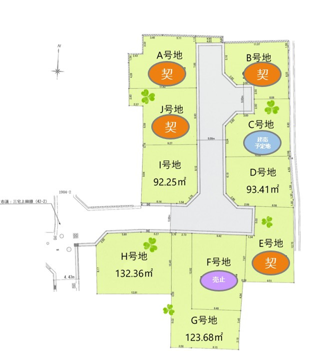 ルミエールタウン三宅の区画図