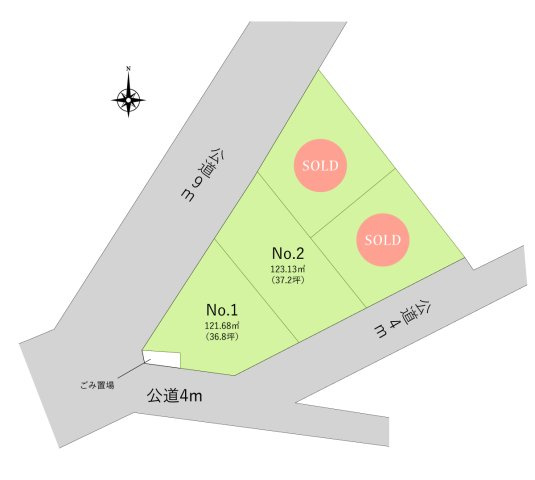 川越市大字山田の売地の土地図|完成宅地でのお引渡し、36坪超え、全4区画の分譲地です。
資料請求や現地案内など、お気軽にお問い合わせください。