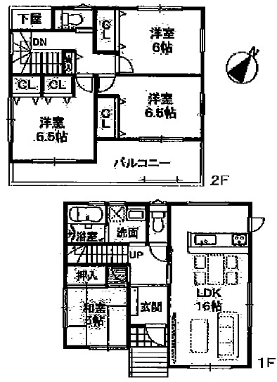 【間取り】 | 神戸市垂水区神陵台７丁目　新築戸建　２区画