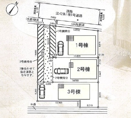 さいたま市西区宝来第1　新築一戸建て　クレイドルガーデン　02の区画図