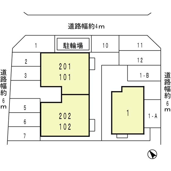 グランディールＮＫＴ2棟の区画図